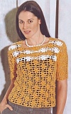 Ажурная блуза из двух цветов