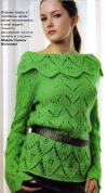 Пуловер с листьями