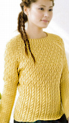 Пуловер спицами реглан женский