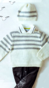 Пуловер спицами детский для мальчика