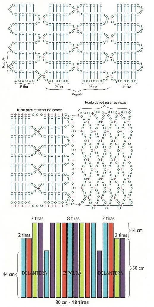 схемы узоры вязание жилет