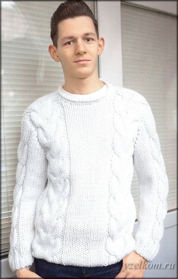 белый мужской свитер фото