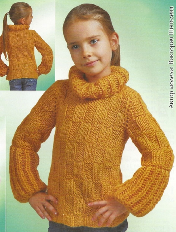 детские свитера для девочек спицами