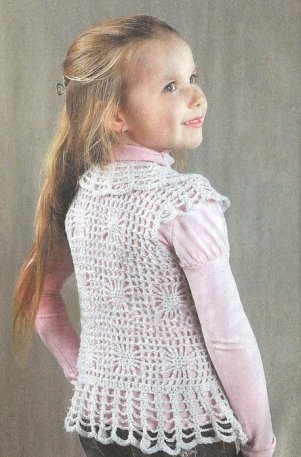узор для вязания жилет девочке