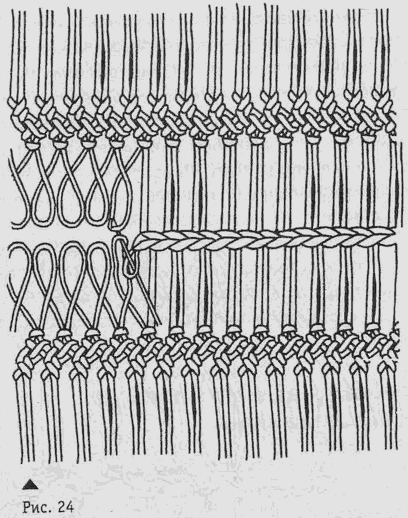 вязание на вилке
