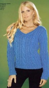 Пуловер 54 размера Узоры из кос
