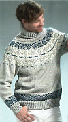 Мужской свитер норвежским узором
