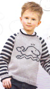 Пуловер для мальчика вязаный спицами