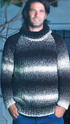 Простой мужской свитер спицами
