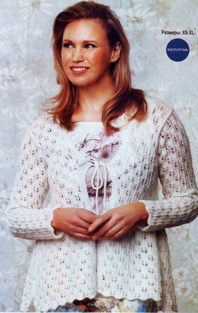Летний свитер спицами для женщин.