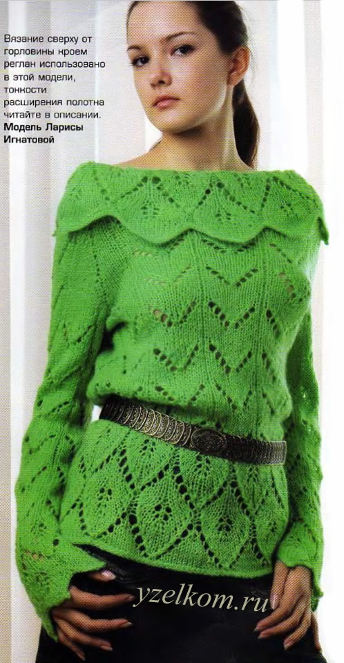зелёный пуловер фото