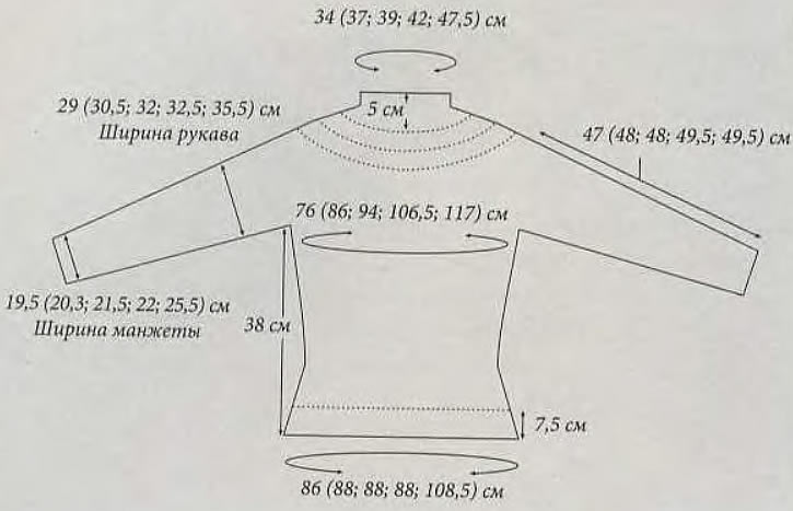 свитер выкройка размер