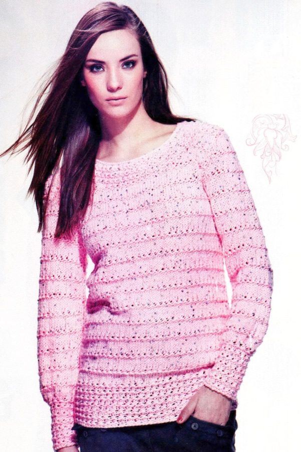 свитер розовый женский